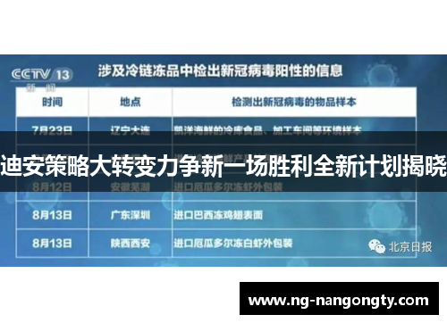 迪安策略大转变力争新一场胜利全新计划揭晓